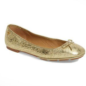 Tory Burch Laila 2 Women's Ballet Shoes Leather Gold